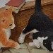Kitten Pair on Bureau